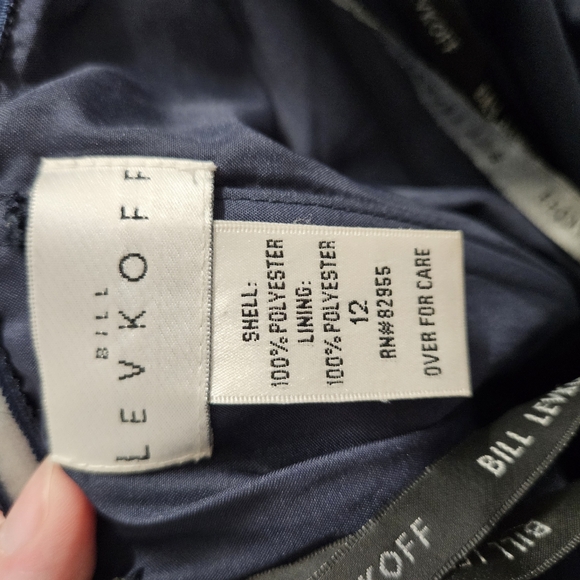 Bill Levkoff Strapless Midnight Blue Dress 12 - Picture 7 of 8